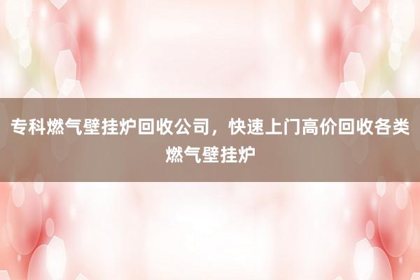 专科燃气壁挂炉回收公司，快速上门高价回收各类燃气壁挂炉